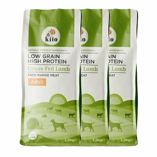 Kito Для взрослых собак с ягненком свободного выпаса (Adult Dog Food Grass-Fed Lamb) 2,5 кг х 3шт.