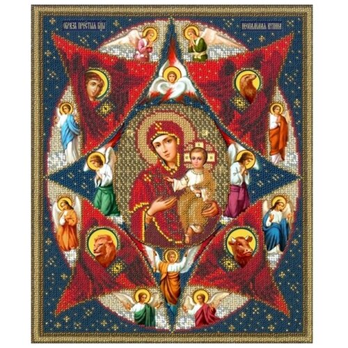 фото Набор вышивки бисером «богородица неопалимая купина», 26x31,2 см, русская искусница