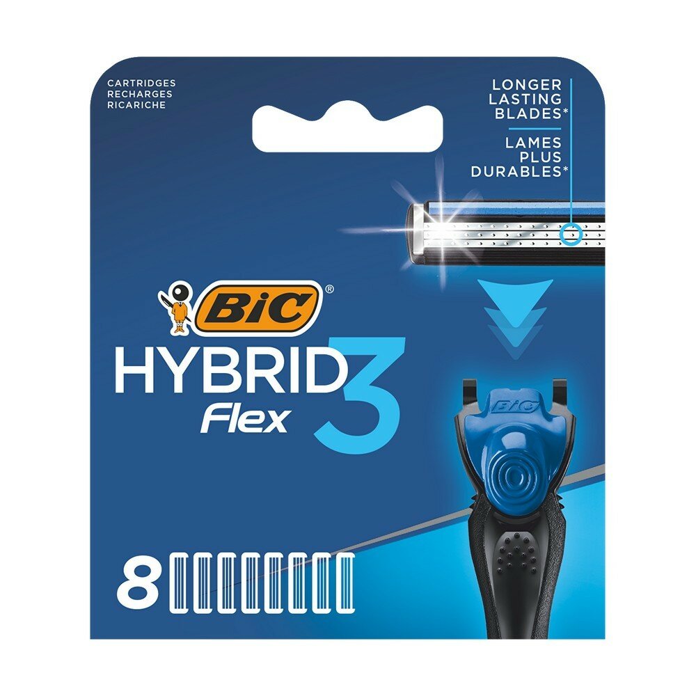 Сменные кассеты для бритья Bic Flex 3 Hybrid 8шт