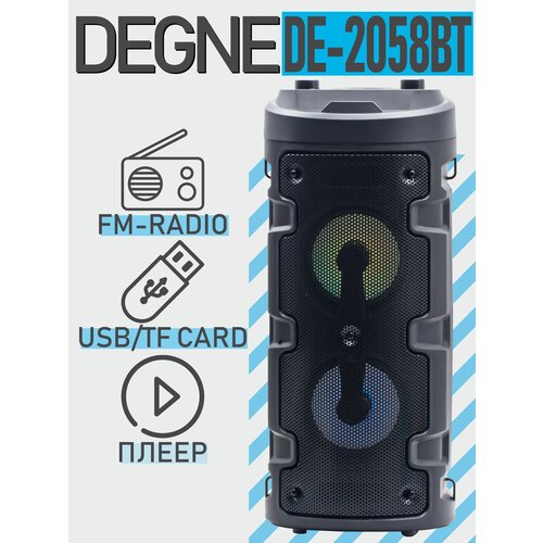 Колонка портативная DEGNE DE-2058BT black 244000₽