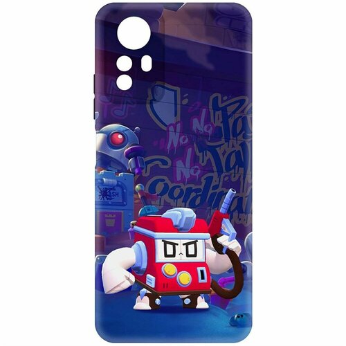 Чехол-накладка Krutoff Soft Case Brawl Stars - V8-БИТ для Xiaomi Redmi Note 12S черный чехол накладка krutoff soft case brawl stars v8 бит для xiaomi 13 черный