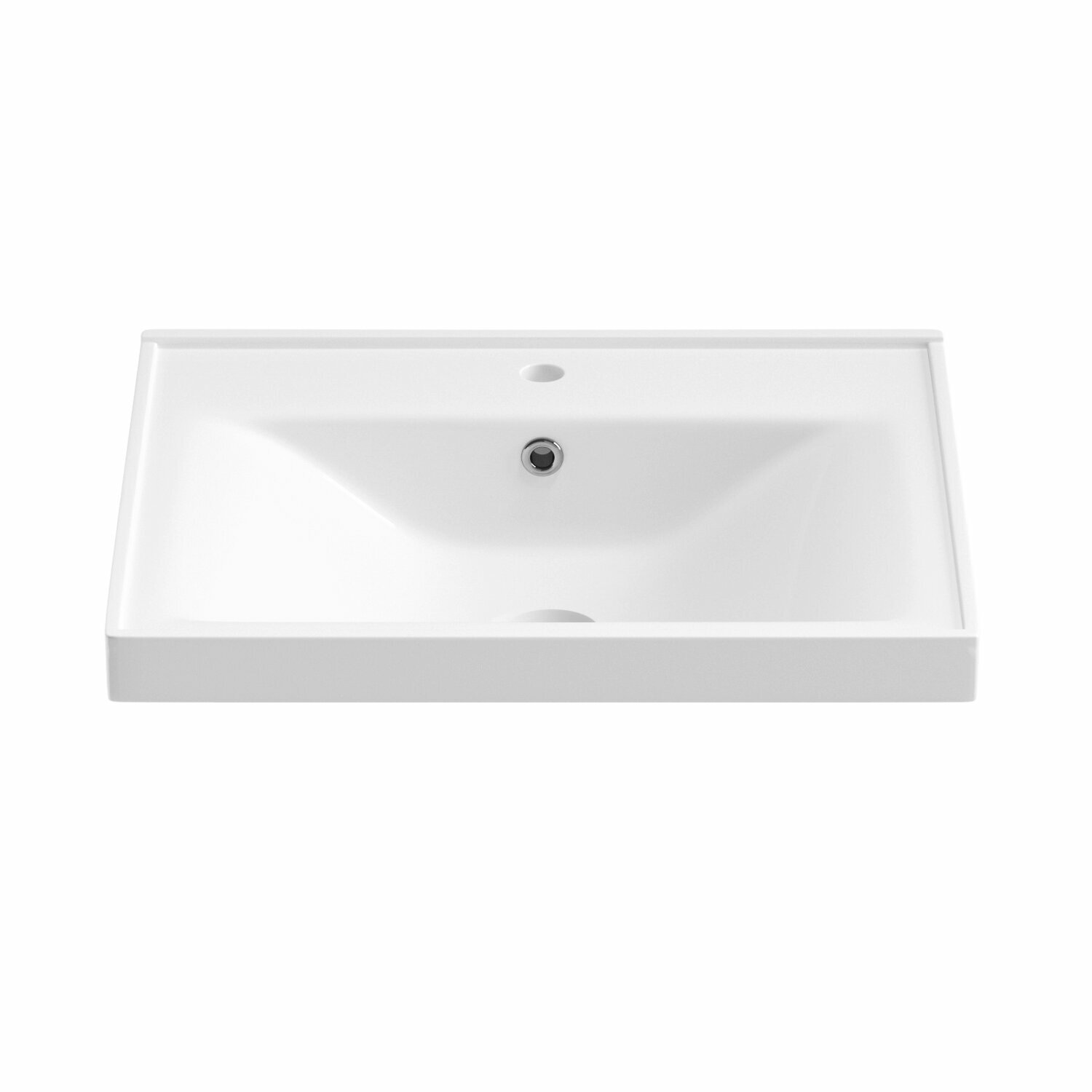 Подвесная/мебельная раковина для ванной комнаты Wellsee FreeDom 151101000, размер умывальника 50*38 см, цвет глянцевый белый