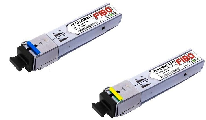 Комплект SFP модулей WDN FIBO FT-S1-W3120SD и FT-S1-W5520SD 125Gb SC DDM 20км