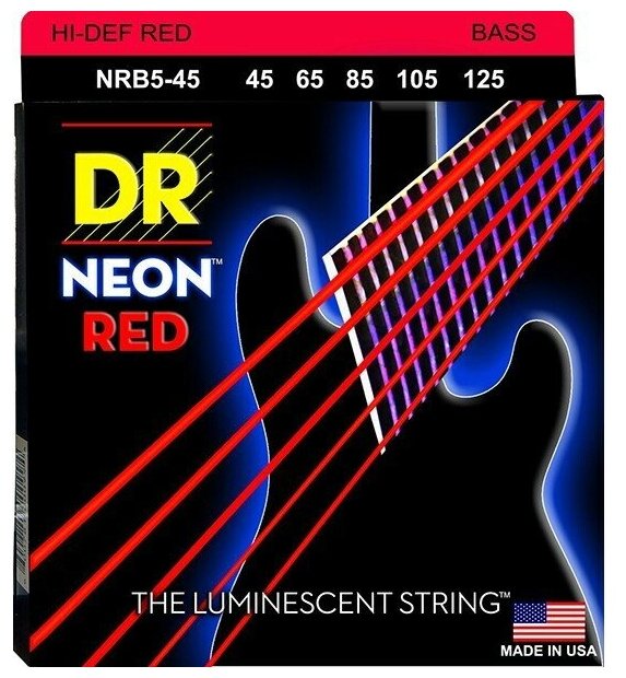 DR Strings NRB5-45 HI-DEF NEON Струны для 5-струнной бас-гитары