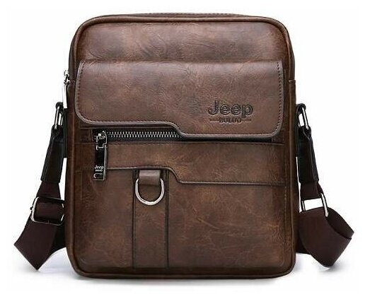 Мужская сумка мессенджер через плечо Jeep Buluo AV-0065-3 Тёмно-коричневый