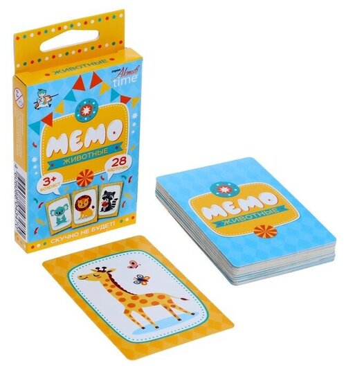 Настольная игра «мемо. Животные» (2 шт)