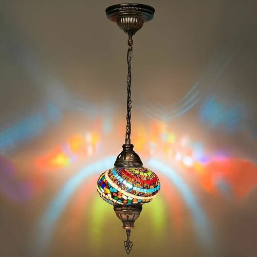 Светильник подвесной с восточной мозаикой ручной работы, разноцветный, MARMA MM-LGHT-25