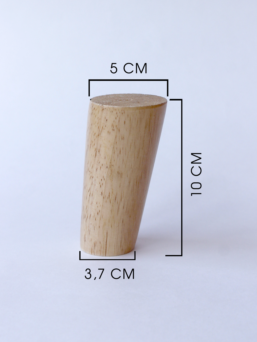 Ножки мебельные деревянные скошенный конус 10 см - фотография № 2