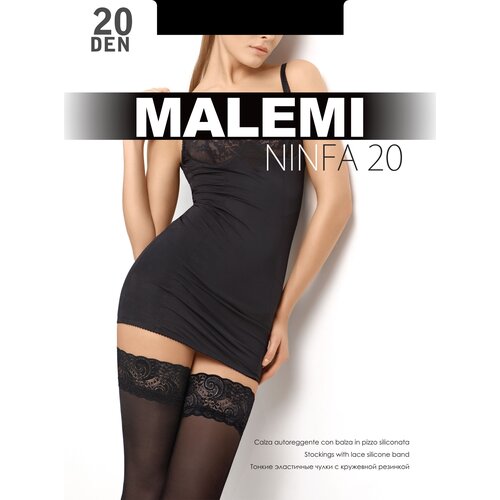 чулки malemi 20 den размер 2 бежевый Чулки Malemi, 20 den, размер 2, черный