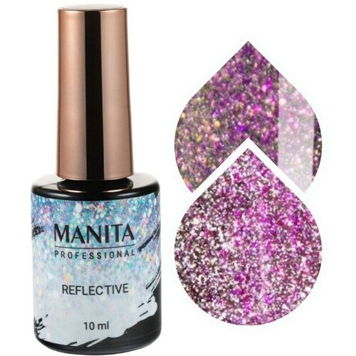 Manita Professional Гель-лак для ногтей светоотражающий с хлопьями юки / Multichrome Reflective №07, 10 мл