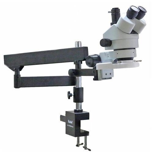 Микроскоп Kaisi 37045A-FLB 7X45X тринокулярный на струбцине + подсветка