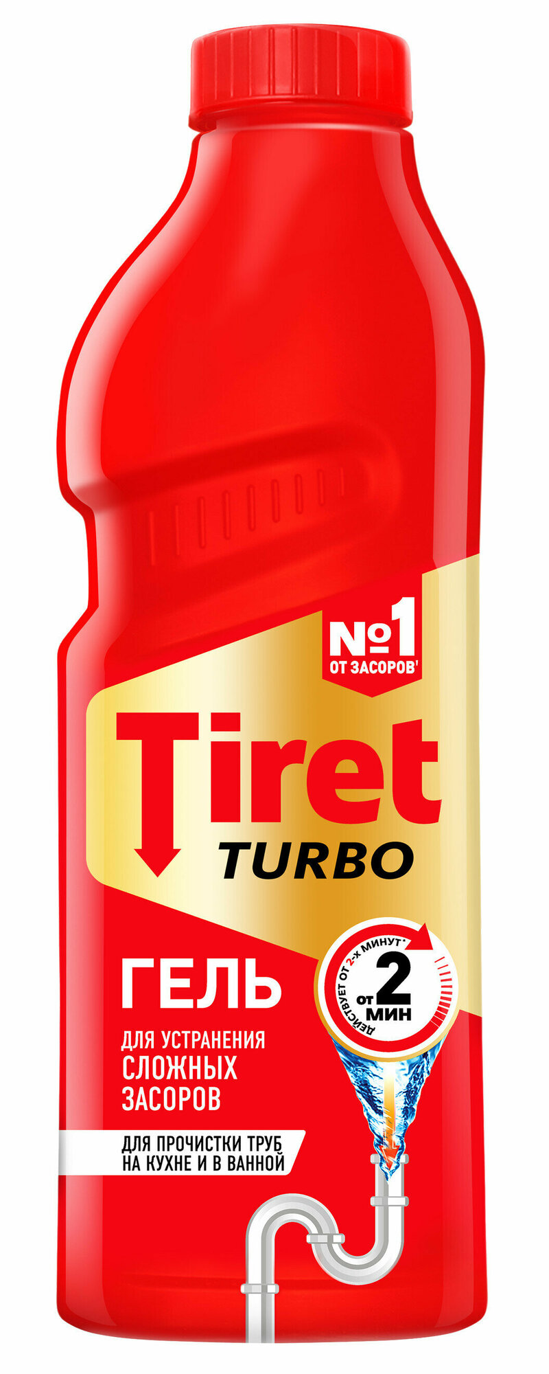 Гель для удаления засоров в трубах Tiret Turbo 1 л