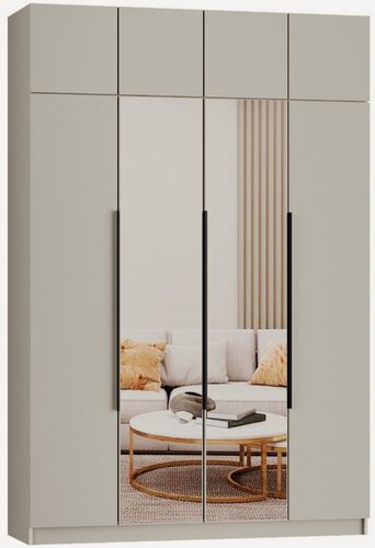 Изображение товара Шкаф для одежды, распашной Эрик 4, Легкомаркет, 1600-520-2300, кашемир, платье/белье/платье, с зеркалом