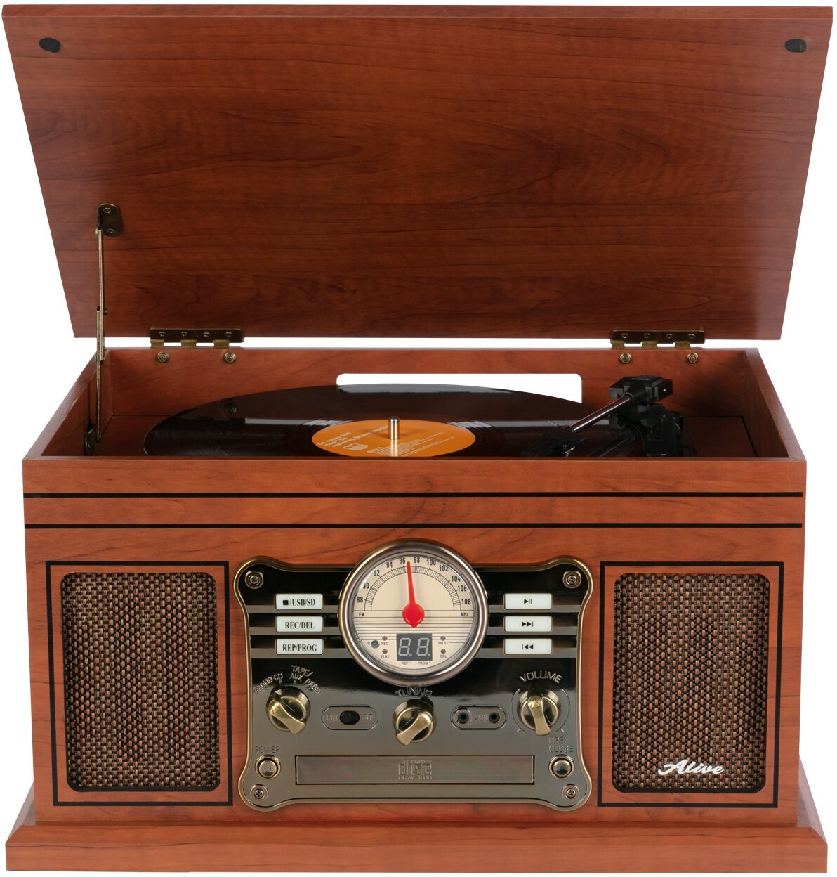 Проигрыватель виниловых пластинок Alive Audio Radiola Wood AA-RDL-01-WD