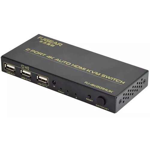 KVM переключатель HDMI USB на 2 компьютера FJ-201 сплиттер grwibeou hdmi 4k переключатель kvm двунаправленный 1x 2 2x1 hdmi совместимый переключатель 2 в 1 для ps4 3 тв приставки переключатель адаптер