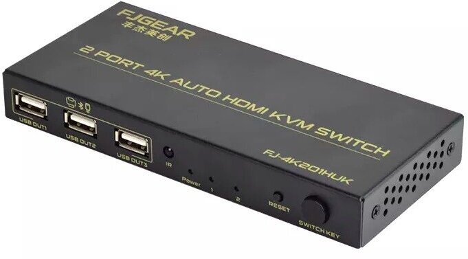 KVM переключатель HDMI USB на 2 компьютера FJ-201