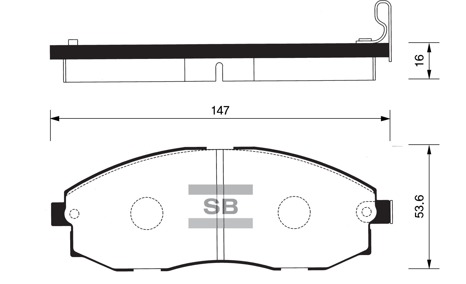 Колодки Тормозные Hyundai H-1/Starex 2.4-2.5d 97- Передние Sangsin brake арт. SP1099