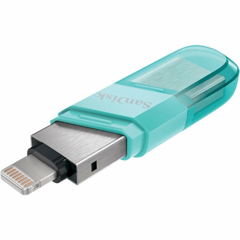 Накопитель USB 3.1 128GB SanDisk /Lightning Ice Mint - фото №1