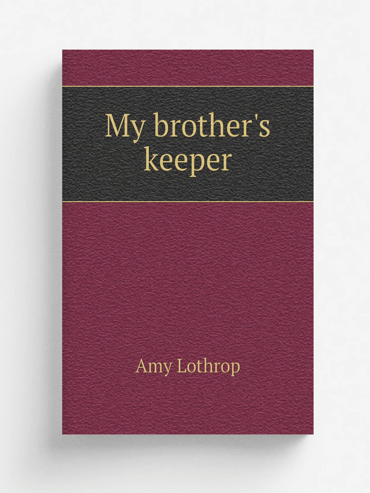 My brother's keeper | Amy Lothrop | 1855 | Репринт