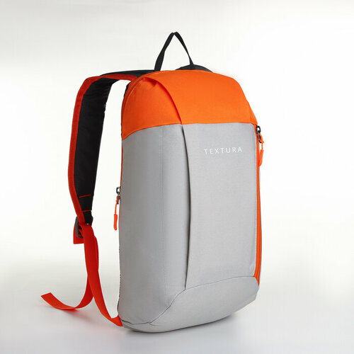 Рюкзак спортивный на молнии TEXTURA, наружный карман, цвет бежевый/оранжевый рюкзак спортивный attache полиэстер серый оранжевый