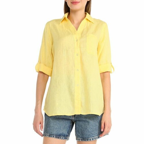 Рубашка Maison David, размер 2XS, светло-желтый