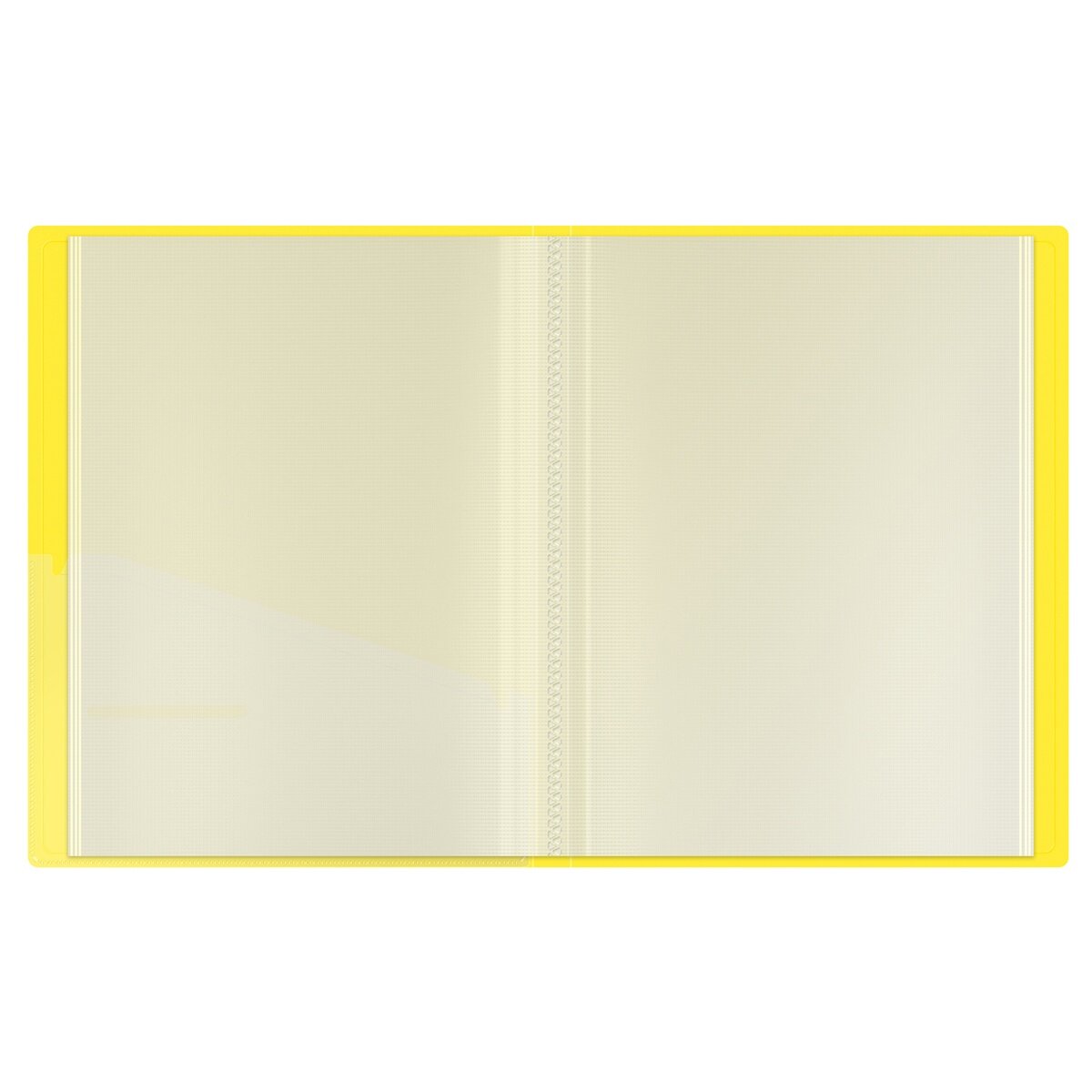 Папка Berlingo "Neon", 17 мм, 1000 мкм, с 20 вкладышами, с внутренним карманом, желтая (DB4_20390)