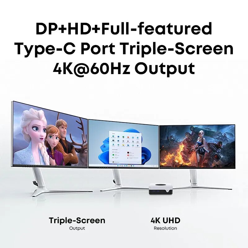 Chuwi Неттоп Chuwi LarkBox X CWI556H, N100, 12Гб, SSD 512 Гб, UHD, Wi-fi, BT, Win 11, белый — фото 1