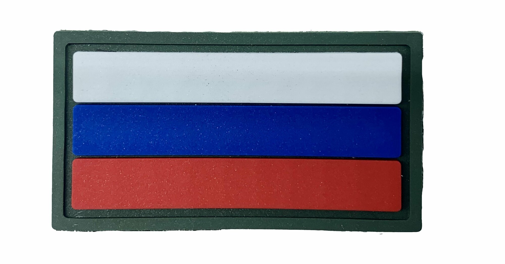 Патч ПВХ Флаг России мини (25Х45мм). Олива. Stich Profi.
