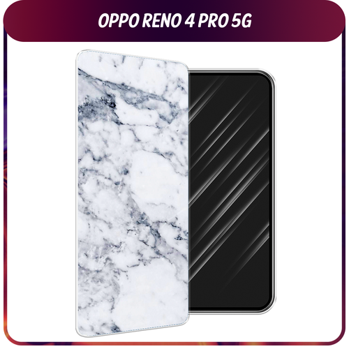 Силиконовый чехол на Oppo Reno 4 Pro 5G / Оппо Reno 4 Про 5G Серый мрамор силиконовый чехол на oppo reno 4 pro 5g оппо рено 4 про 5g ван гог