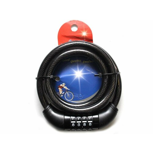 Велозамок с кодовым ключом BZ25-57 Чёрный 979₽