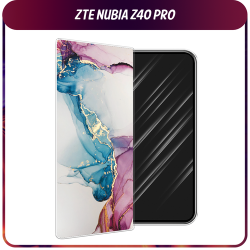 Силиконовый чехол на ZTE Nubia Z40 Pro / ЗТЕ Нубиа Z40 Про Розовые разводы рисунок силиконовый чехол на zte nubia z40 pro зте нубиа z40 про парочка бобров