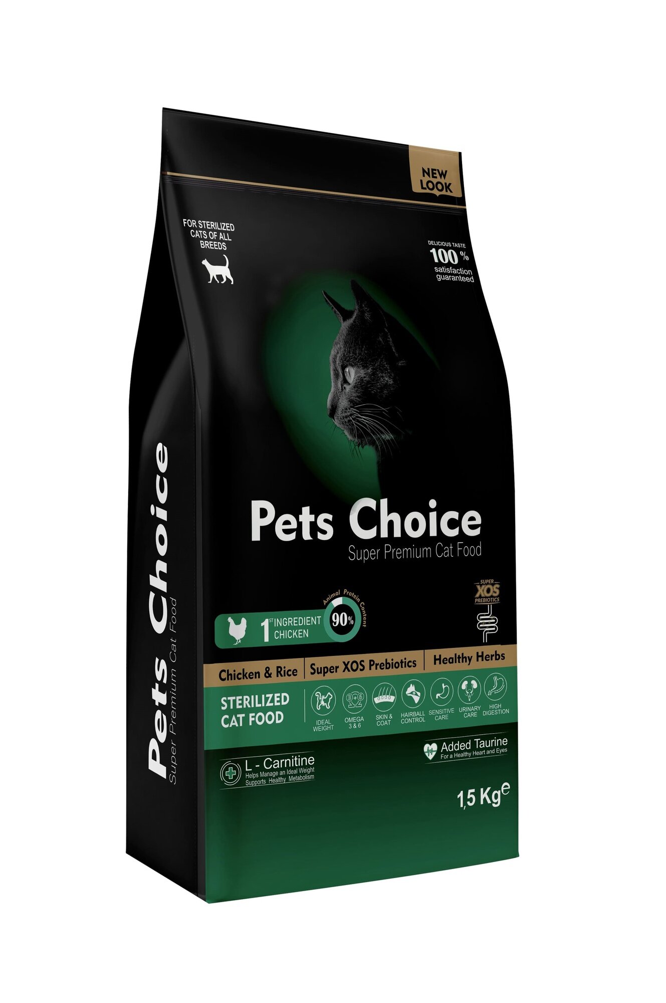 Pet's Choice для стерилизованных кошек с курицей, 1.5 кг