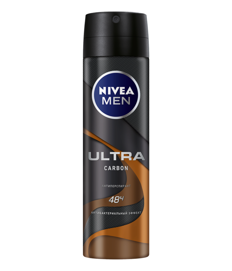 Антиперспирант спрей NIVEA MEN "ULTRA CARBON" антибактериальный эффект 48Ч, 150 мл