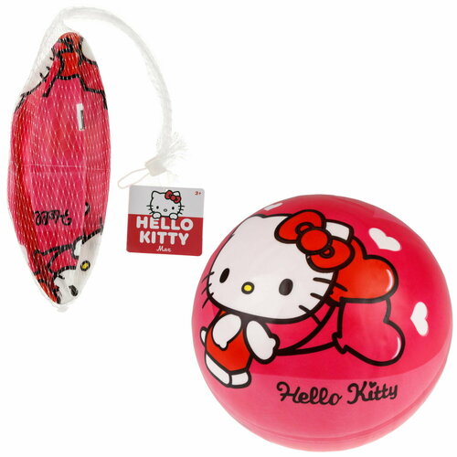 Мяч 1toy Hello Kitty ПВХ, полноцветн, 23 см, 85 г, сетка и бирка