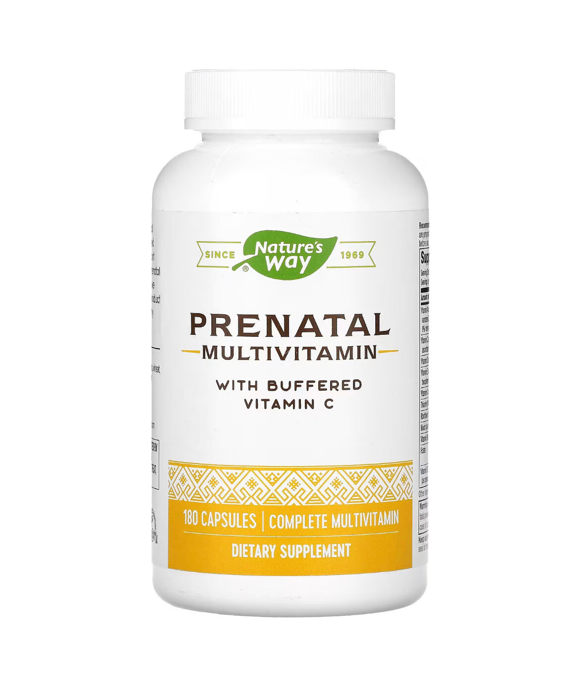 Natures Way, Витамины для беременных и кормящих с буферизованным витамином С, 180 капсул