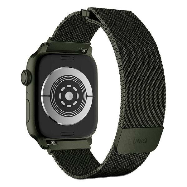 Ремешок Uniq для Apple Watch 45/44/42 mm Dante Strap Mesh Steel Green