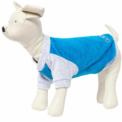 Толстовка для собак OSSO Fashion велюр 28 см голубая 1 шт 799₽