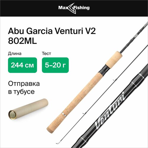 спиннинг для рыбалки abu garcia venturi v2 802mh 30 60гр 244 см для ловли окуня щуки судака жереха удилище спиннинговое Спиннинг для рыбалки Abu Garcia Venturi V2 802ML 5-20гр, 244 см, для ловли окуня, щуки, судака, жереха, удилище спиннинговое