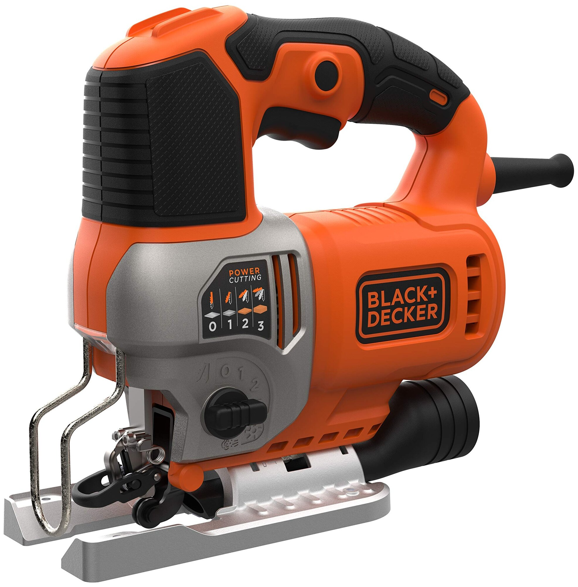 Электролобзик BLACK+DECKER BES610K-QS, 650 Вт оранжевый/черный