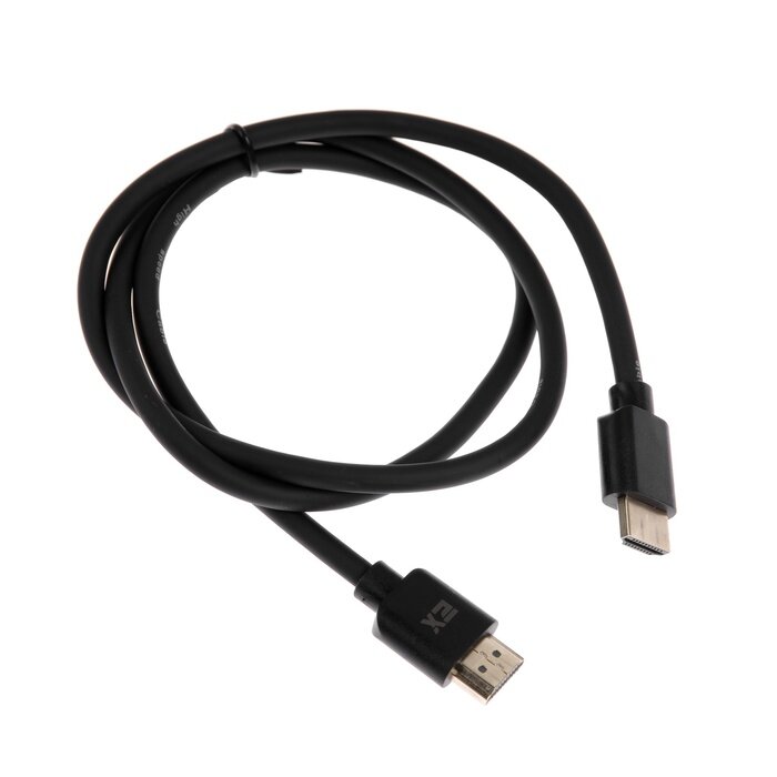 Кабель видео Exployd EX-K-1489, HDMI(m)-HDMI(m), вер 2.0, 4K 60Hz, 1 м, черный