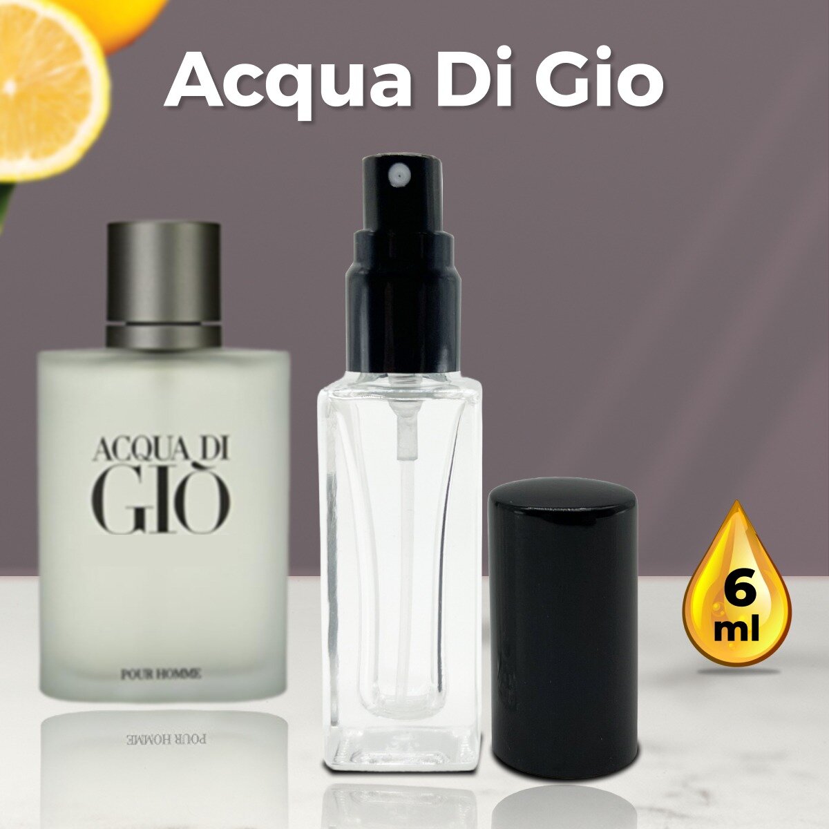 "Acqua Di Gio" - Духи мужские 6 мл + подарок 1 мл другого аромата