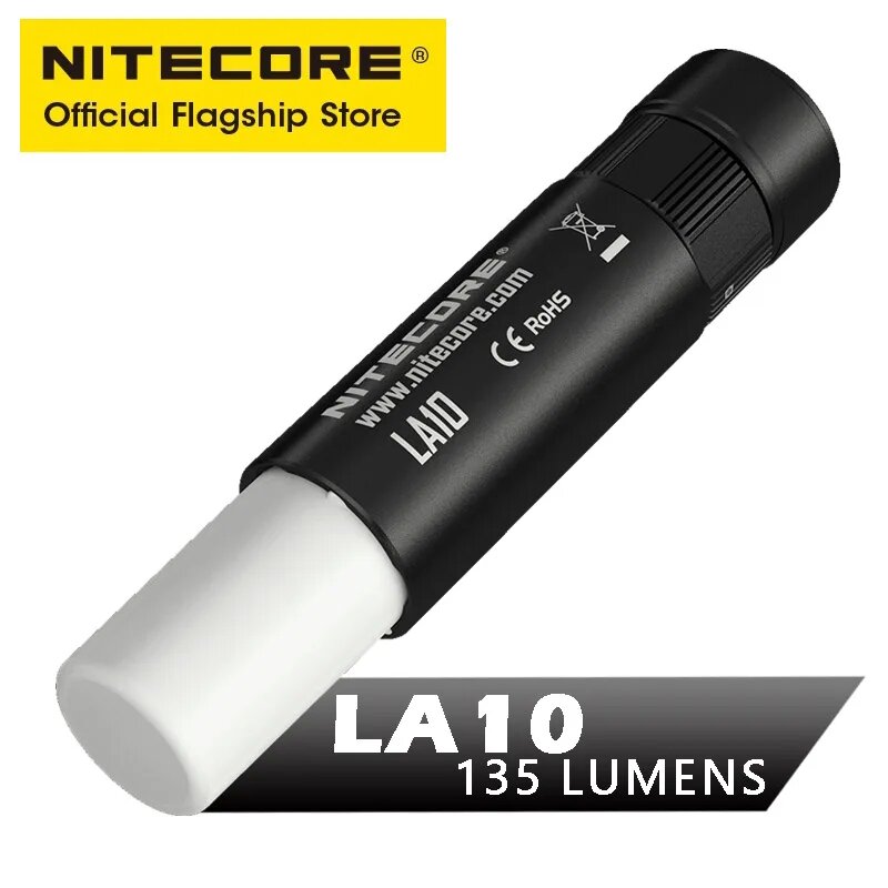 фото Внешний светодиодный фонарик NITECORE LA10 мини-фонарь для кемпинга, перезаряжаемая лампа фонарь с питанием от батареи AA, портативное освещение