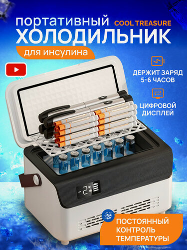 Изображение товара Переносной холодильник для инсулина и лекарств COOL Treasure компактный