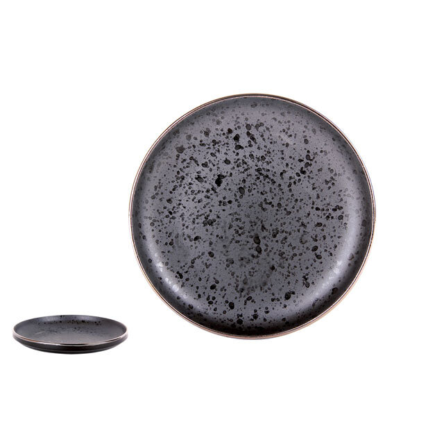 Тарелка NUOVA CASA Elite black 18см десертная фарфор