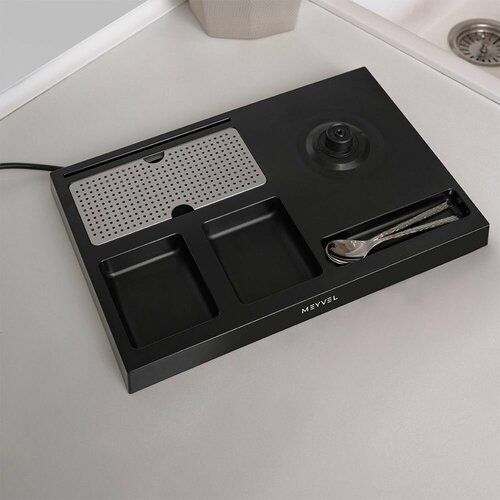 Чайная станция Meyvel TES-01 (Black), поднос пластиковый