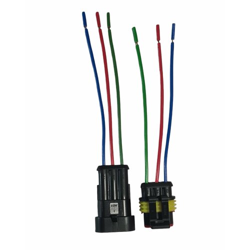 Колодка соедин3-х конт 15мм гнездоштырь герм IP6667 комплект в сборе с проводом 050мм кв арт7031-1020СБ 220₽