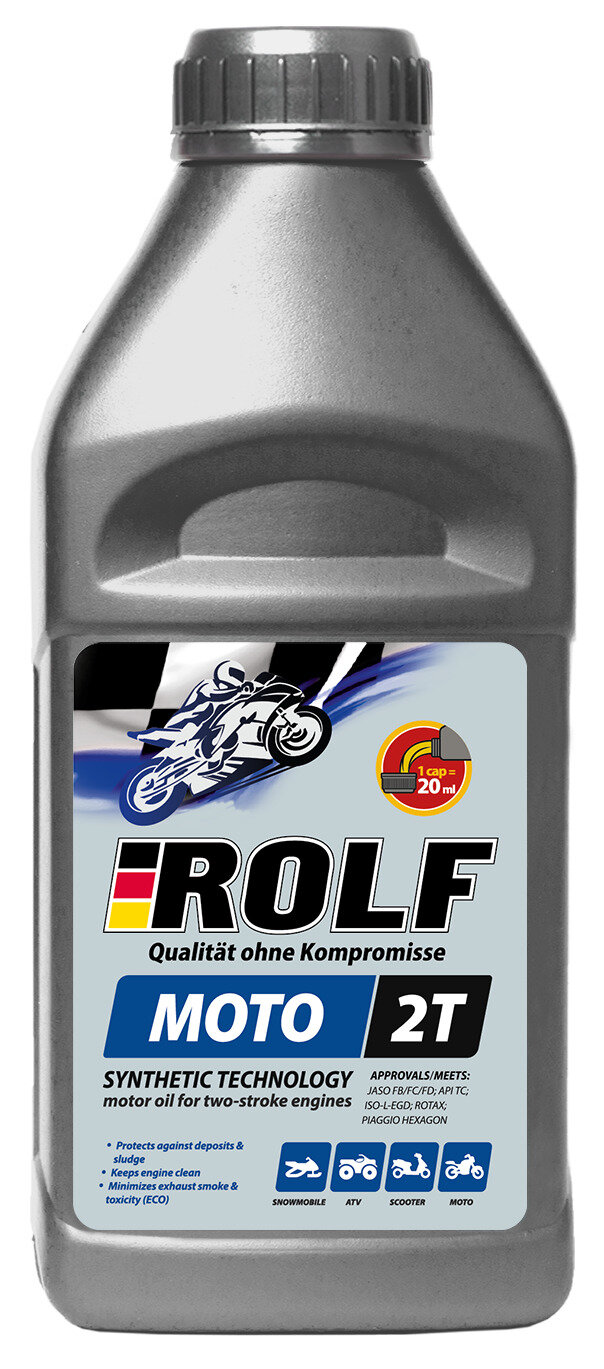 Моторное масло ROLF MOTO 2T Полусинтетическое 0,5 л