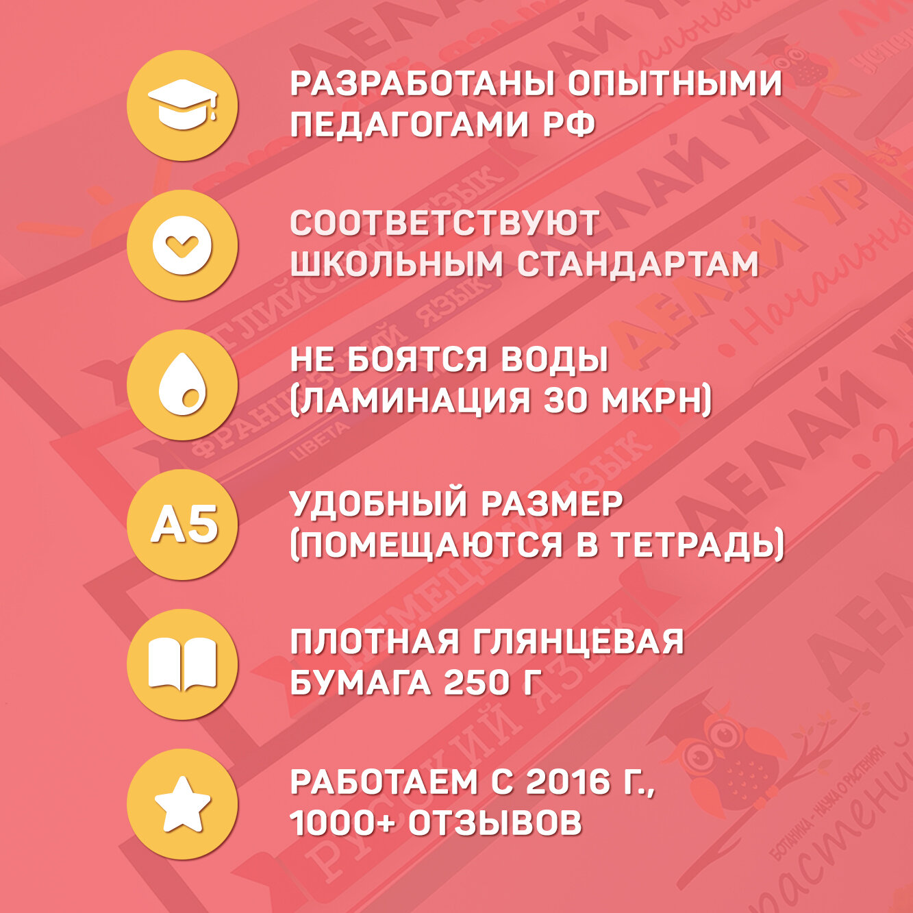 Обучающий буклет А5 «Виды разборов по русскому языку (1-4 класс)» для начальной школы, Делай уроки сам! — фото 1