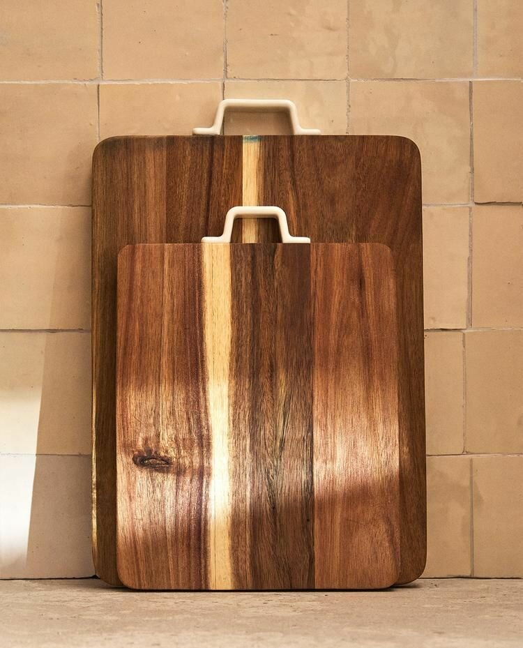 Деревянная разделочная доска, 2 x 27x 22 см, коричневый, ZARA HOME, 6260/754