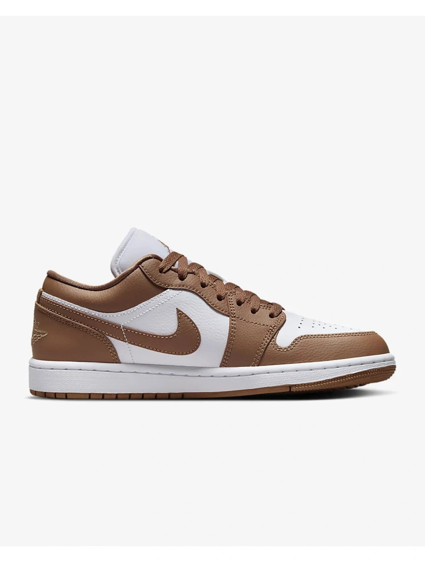 Кроссовки NIKE Air Jordan 1 Low, полнота B (US)/ на среднюю стопу, размер 42,5 EU (27 cm), brown — фото 1